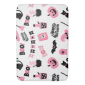 Tapis De Bain Halloween rose et noir (devant Vertical)
