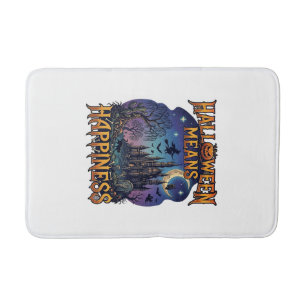 Tapis De Bain Halloween signifie bonheur château hanté sorcière