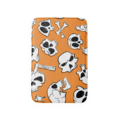 Tapis De Bain Halloween Skulls Bones DoodMotif (Devant (Vertical))