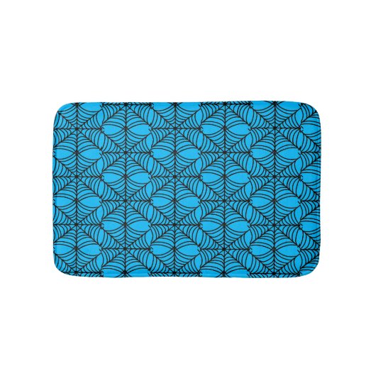 Tapis De Bain Halloween Spider Webs sur Blue (Devant)