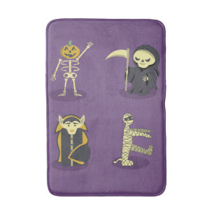 Tapis De Bain Halloween Squelette Dracula Mummy Griffe Reaper