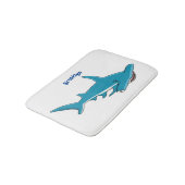 Tapis De Bain Hammerhead shark cartoon illustration  (Angle)
