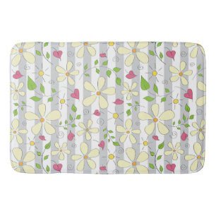 Tapis De Bain Happ fleuris de printemps camomille marguerite flo