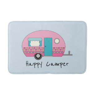 Tapis De Bain Happy Camper Rose RV