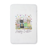 Tapis De Bain Happy Easter Cute Cat Lover Bunny Easter Day Women (Devant (Vertical))