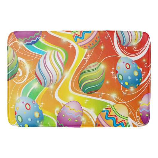 Tapis De Bain Happy Easter Eggs Festive Pattern (Devant)