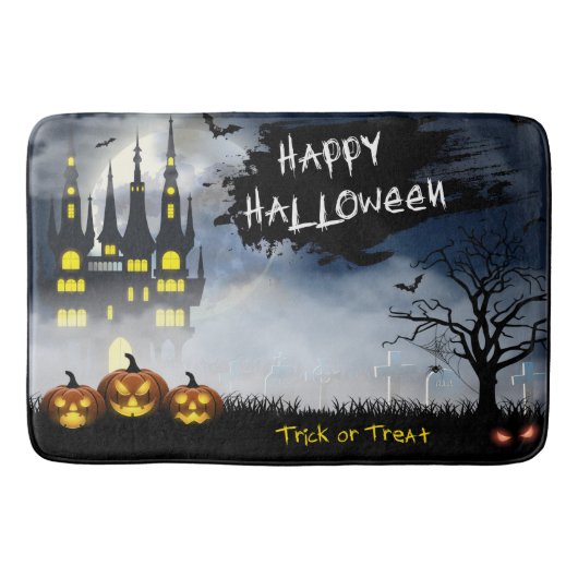 Tapis De Bain Happy Halloween Haunted Maison de Mat de bain (Devant)