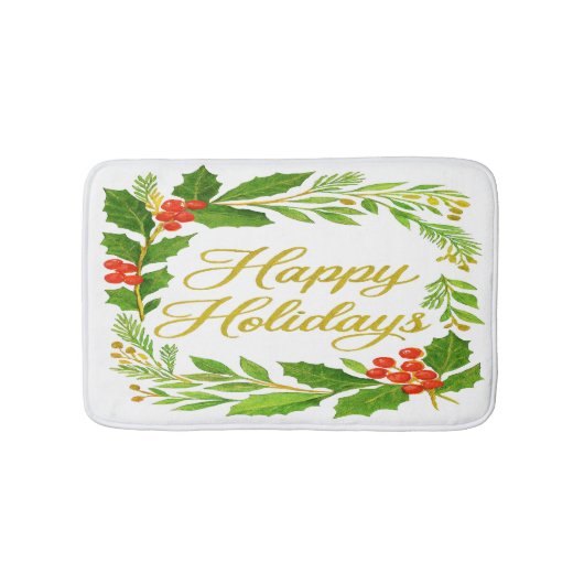 Tapis De Bain 'Happy Holidays'  (Devant)
