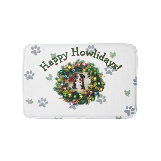 Tapis De Bain Happy Howlidays Photo Image (Devant)