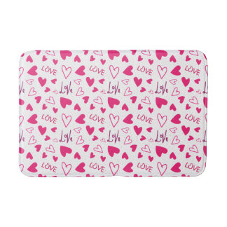 Tapis De Bain Happy Valentine’s Day Lover Present with Red Heart