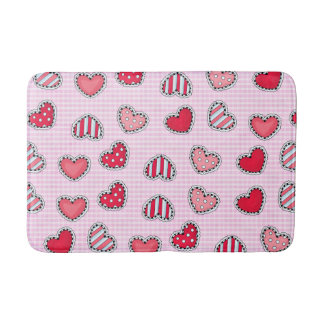 Tapis De Bain Happy Valentine’s Day Romantic Red Heart Keepsake