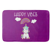 Happy Vibes Typographie Awesome Rainbow & Unicorn
