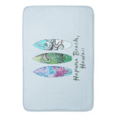 Tapis De Bain Hapuna Beach Hawaii Watercolor Surboards (devant Vertical)