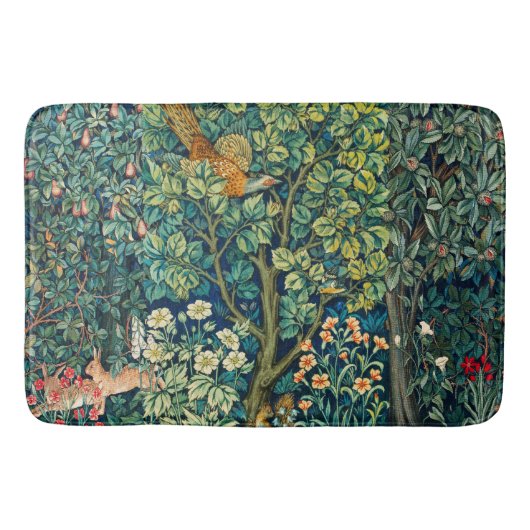 Tapis De Bain Hares d'ANIMAUX FORESTIERS, Oiseau de faisan, Vert (Devant)