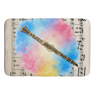 Tapis De Bain Harmonie Clarinet : Aquarelles colorées