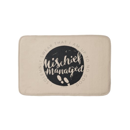 Tapis De Bain Harry Potter | Carte du Maraudeur Charme Typograph (Devant)