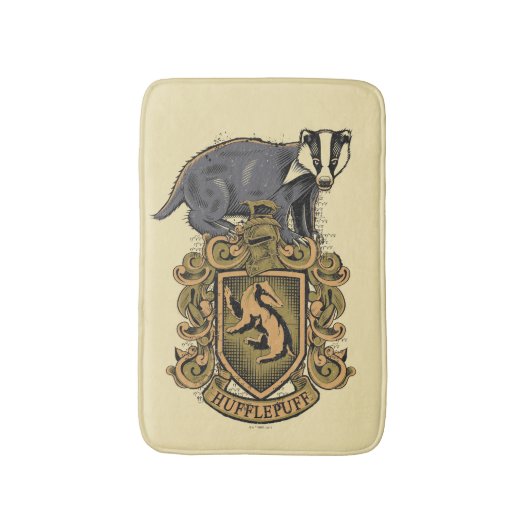 Tapis De Bain Harry Potter | Cimier de Hufflepuff avec Badger (Devant (Vertical))