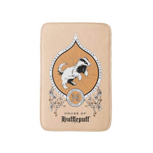 Tapis De Bain HARRY POTTER™ | Délicat croquis HUFLEPUFF™ Crest (Devant (Vertical))