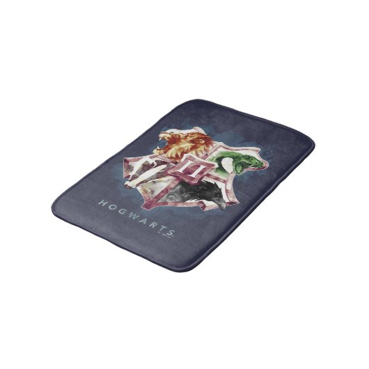 Tapis De Bain Harry Potter | HOGWARTS™ Crest Aquarelle (Angle)