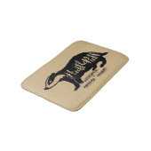 Tapis De Bain Harry Potter | Typographie de silhouette HUFLEPUFF (Angle)