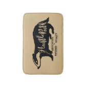 Tapis De Bain Harry Potter | Typographie de silhouette HUFLEPUFF (Devant (Vertical))