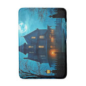 Tapis De Bain Haunted Mansion Blue Moonlight Night Design (Devant (Vertical))
