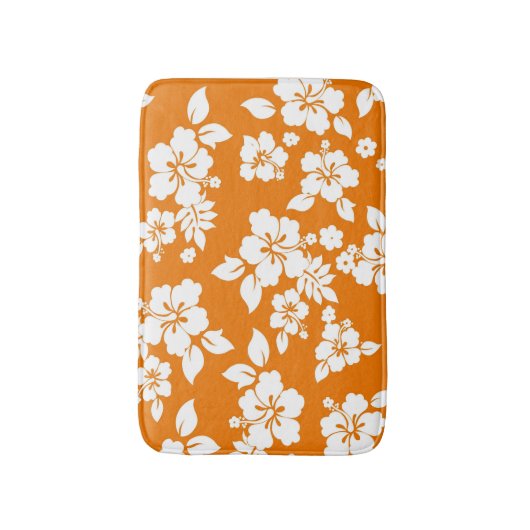 Tapis De Bain Hawaïen orange (Devant (Vertical))