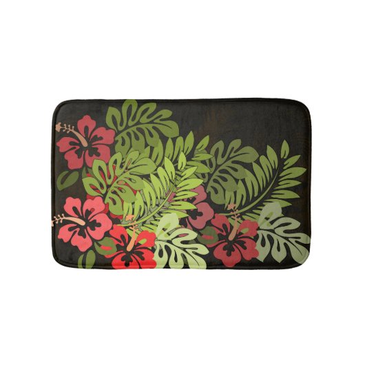 Tapis De Bain Hawaii Aloha Flower Art Print (Devant)