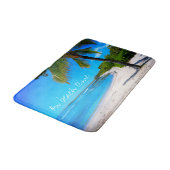 Tapis De Bain Hawaii Beach Palm Tree Sand Photo Sur Plage Time (Angle)