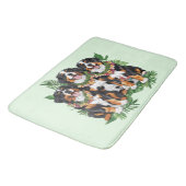 Tapis De Bain Hawaiian Bernese Mountain Dogs Flower Lei (Angle)