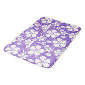 TAPIS DE BAIN HAWAIIAN HULA (HIBISCUS) LUMIÈRE PURPLE (Angle)