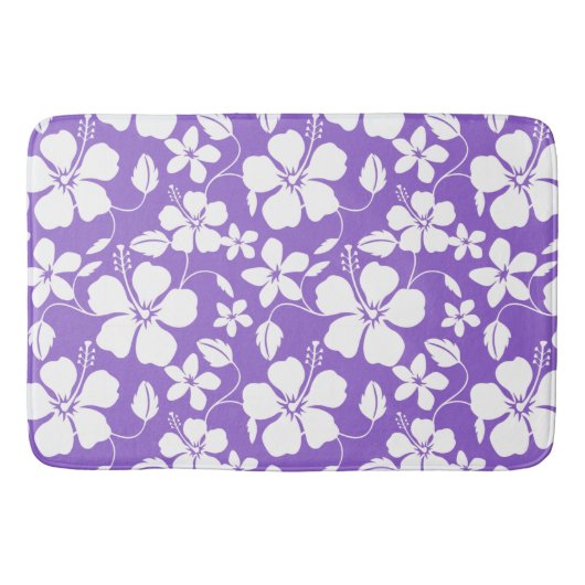 TAPIS DE BAIN HAWAIIAN HULA (HIBISCUS) LUMIÈRE PURPLE (Devant)