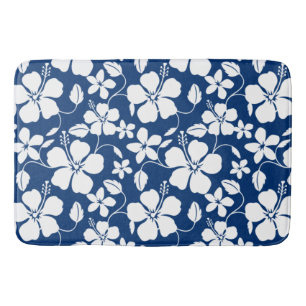 TAPIS DE BAIN HAWAIIAN HULA (HIBISCUS) NAVY
