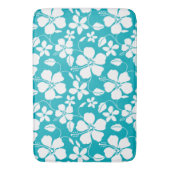 TAPIS DE BAIN HAWAIIAN HULA (HIBISCUS) TURQUOISE (devant Vertical)