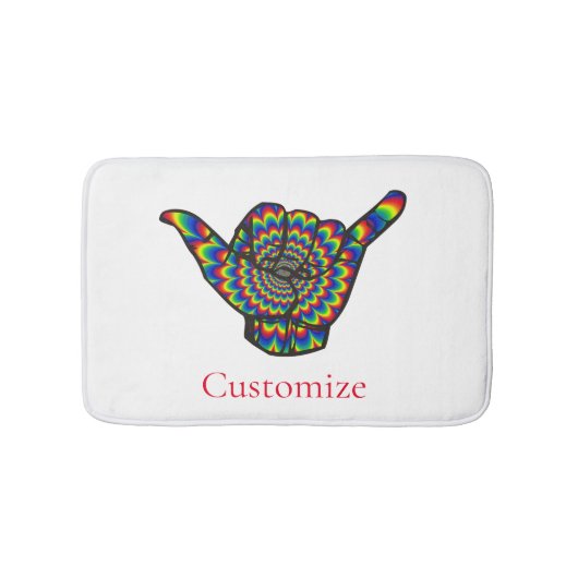 Tapis De Bain Hawaiian Shaka Psychedelic Thunder_Cove (Devant)