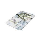 Tapis De Bain Hawaiian vintage, motif d'été fleuri. (Angle)