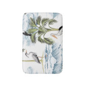Tapis De Bain Hawaiian vintage, motif d'été fleuri. (Devant (Vertical))