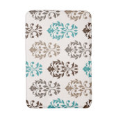 Tapis De Bain Heart Damask Art Ib Browns Crème Turquoise (Devant (Vertical))