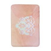 Tapis De Bain Heart Garden – Blue & Green Floral Design (Devant (Vertical))