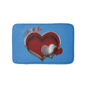 Tapis De Bain Heart Magic Blue Large Bath Mat (Devant)