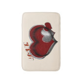 Tapis de bain Heart Magic Love avec un fond beige (Devant (Vertical))