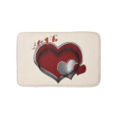 Tapis de bain Heart Magic Love avec un fond beige (Devant)