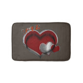 Tapis De Bain Heart Magic Love Bath Mat with a Brown Background (Devant)