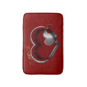 Tapis De Bain Heart Magic Love Bath Mat with a Red Background (Devant (Vertical))