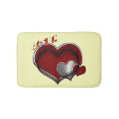 Tapis De Bain Heart Magic Love Bath Mat with Yellow Background (Devant)