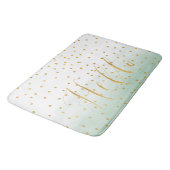 Tapis De Bain Hello Gold Mint Confetti Ombre (Angle)