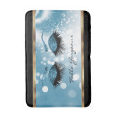 Tapis De Bain Hello Gorgeous - Beaux cils bleu (Devant (Vertical))