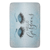 Tapis De Bain Hello Gorgeous - Eyelashes Glamourde - Bleu (devant Vertical)