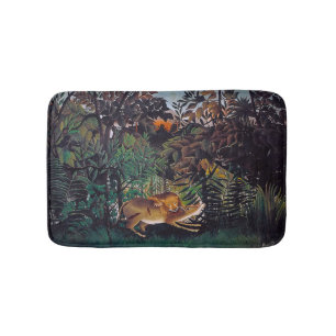 Tapis De Bain Henri Rousseau - Le Lion Affamé