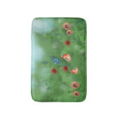 Tapis De Bain herbe verte et oiseaux (Devant (Vertical))